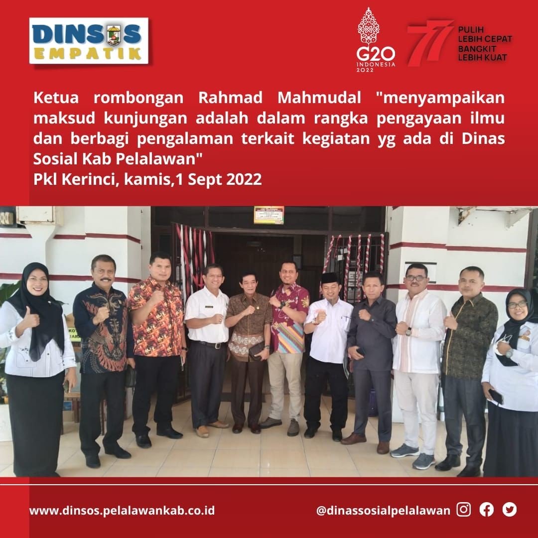 Kunjungan Kerja komisi IV DPRD Kabupaten Padang Pariaman Provinsi Sumatra Barat